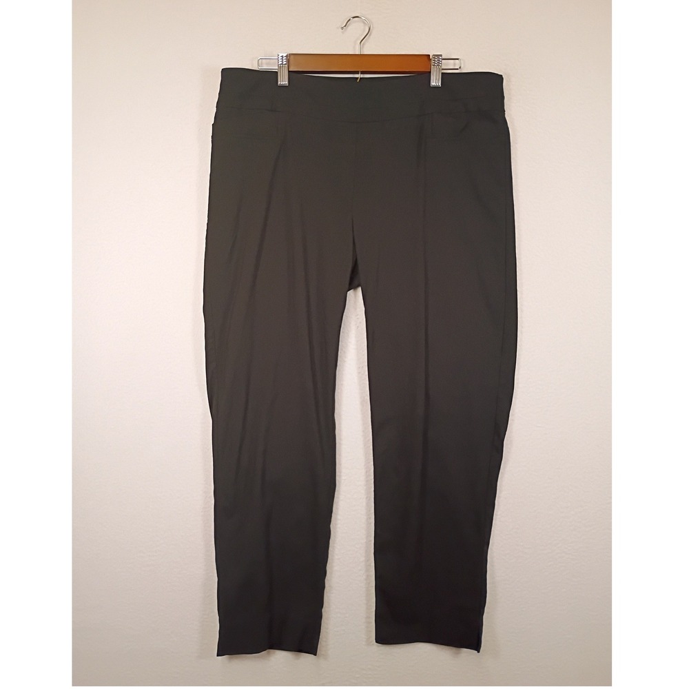 Professional Zac & Rachel Womens 16 Black Pull On Stretch Tapered Ankle Pants